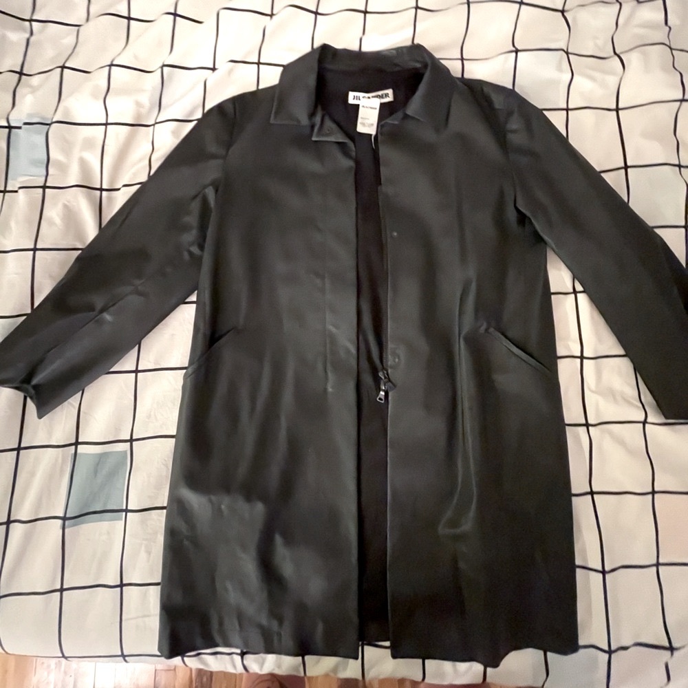 90s Jil Sander rain slicker trench coat